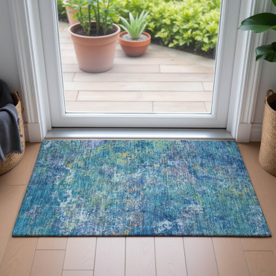 Tapis abstrait lavable à la machine intérieur / extérieur ACN2166
