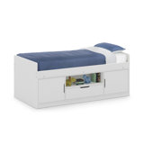 Manha Single (3') Bed Frames with Shelves