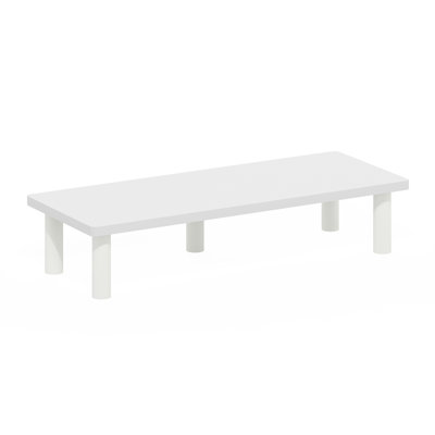 Latitude Run® Higgin Monitor Riser Stand, White/White
