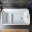 Baignoire rectangulaire autoportante 48 po x 27,5 po avec siège intégré, antidérapant, pour petits espaces-88621959