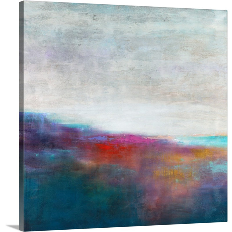 « turquoise aube », peinture sur toile, Toile tendue, H 12 po x l 12 po x P 1,25 po