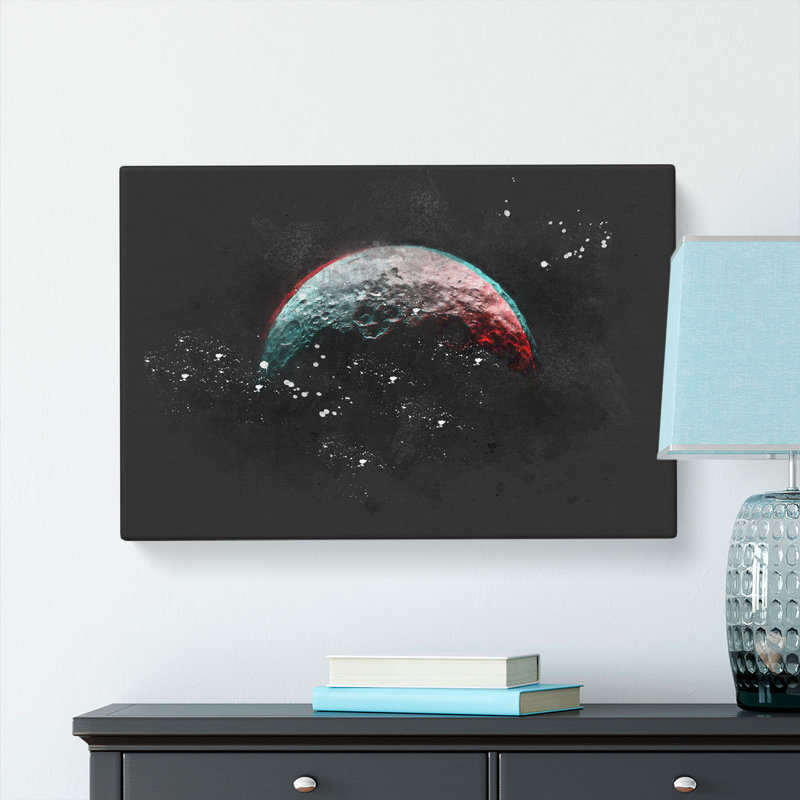 Moon - Wrapped Canvas, 35cm H x 50cm W x 3cm D