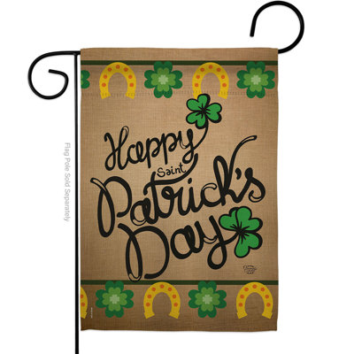 Drapeau de jardin «Happy Saint Patricks Day»