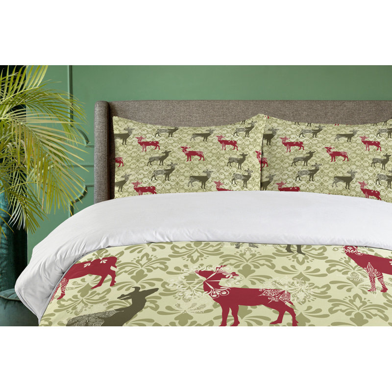 Farmhouse / Country Polyester Duvet Cover, King Duvet Cover + 2 Pillow Sham