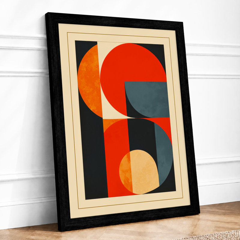 Geometric Harmony Art Deco - Print, A2 - 59.4 x 42.0 cm, Black