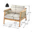 Fauteuil club d'extérieur, ensemble de 2-980679519