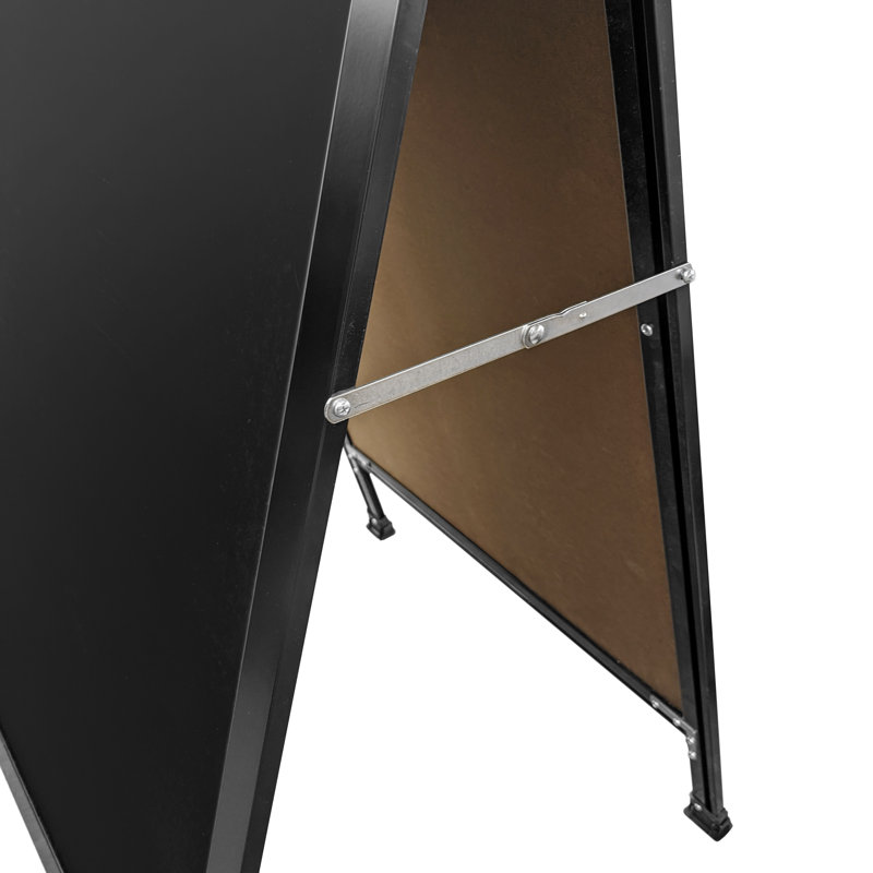 A-Frame Sidewalk Chalkboard, 3' 6" H x 2' W, Black/Black Powder Coat