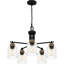 Lustre noir mat 5 lumières Baltic