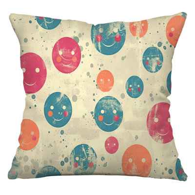 Cotton Blend Reversible Throw Pillow