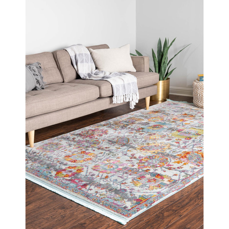 Haefner Floral Indoor Rug, Rectangle 8'2" x 10'