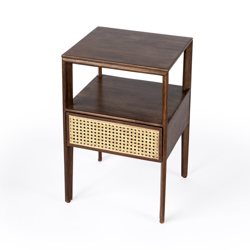 Vardo 1 Drawer Cane Nightstand