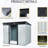 8Ft X 6Ft Metal Outdoor Storage Shed With Transparent Panel - For Garden, Lawn Weather Resistance-123403548-123403556