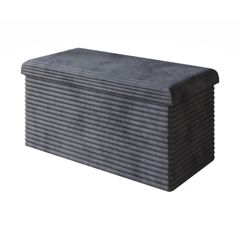 Banc de rangement rembourré Millett, Gris