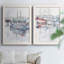 Watercolor Harbor Study I - Toile encadrée de qualité supérieure - prête à être accrochée