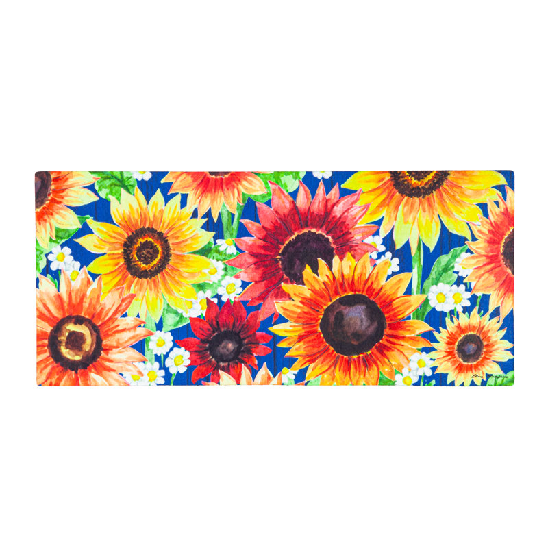Tapis de porte anti-dérapant 22 po x 10 po Sassafras Anaise