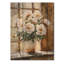 Pivoines et porte de ferme - Décoration murale en bois de pivoines - sur bois de pin naturel-53367096