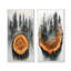 Hiver, paysage de montagne pur, collection de 2 impressions sur toile de ferme-1010986525-1010986503