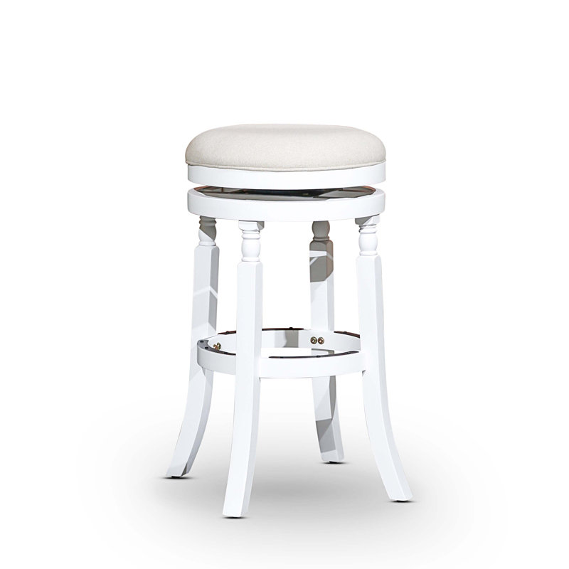 Tabouret de comptoir 24 po_oui_17 x 17, Blanc, Beige, Tabouret de comptoir (siège d'une hauteur de 24 p