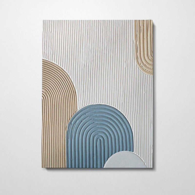 Peinture sur toile 3D faite à la main, 19,7 x 27,6 pouces | 100% toile, 100% cadre en bois (épaisseur: 1,2 po) | Peinture vibrante à l'acrylique et à l'huile, art décoratif unique pour la décoration intérieure et les espaces contemporains