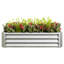 Lit de jardin surélevé en métal argenté rectangulaire de 421 pieds pour la croissance de légumes, de fleurs et d'herbes-1000583755-1000583765