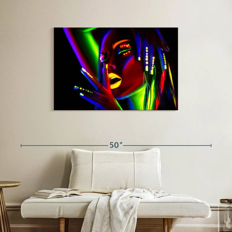 Shuttleworth Neon Makeup, 26" H x 39" W