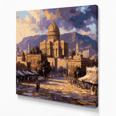 Cities Addis Ababa Ethiopia Black Canvas Wall Art