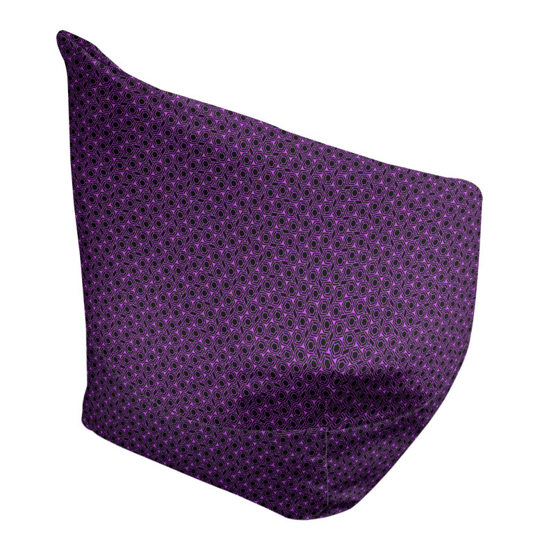 Sac de pois Leffel, H 38 po x l 42 po x P 29 po, Housse de pouf, Violet