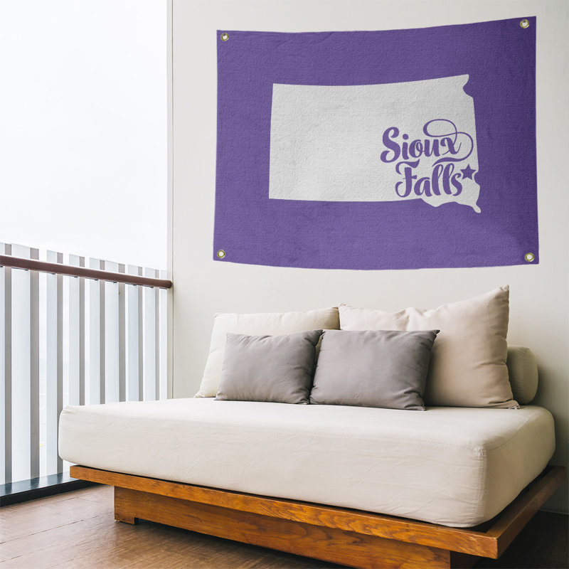 Tapisserie murale sioux chute south dakota, H 26 po x l 36 po, Mauve
