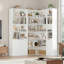Modular Bookshelf Set: 3-In-1 Customizable Storage Shelf With Doors & Corner Unit, Space-Saving Design-1504342212