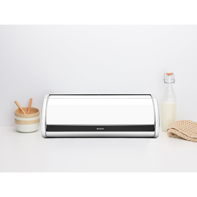 Boîte à pain à couvercle roulant Brabantia, Acier brillant