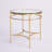 Genevieve 23" H Iron and Glass End Table