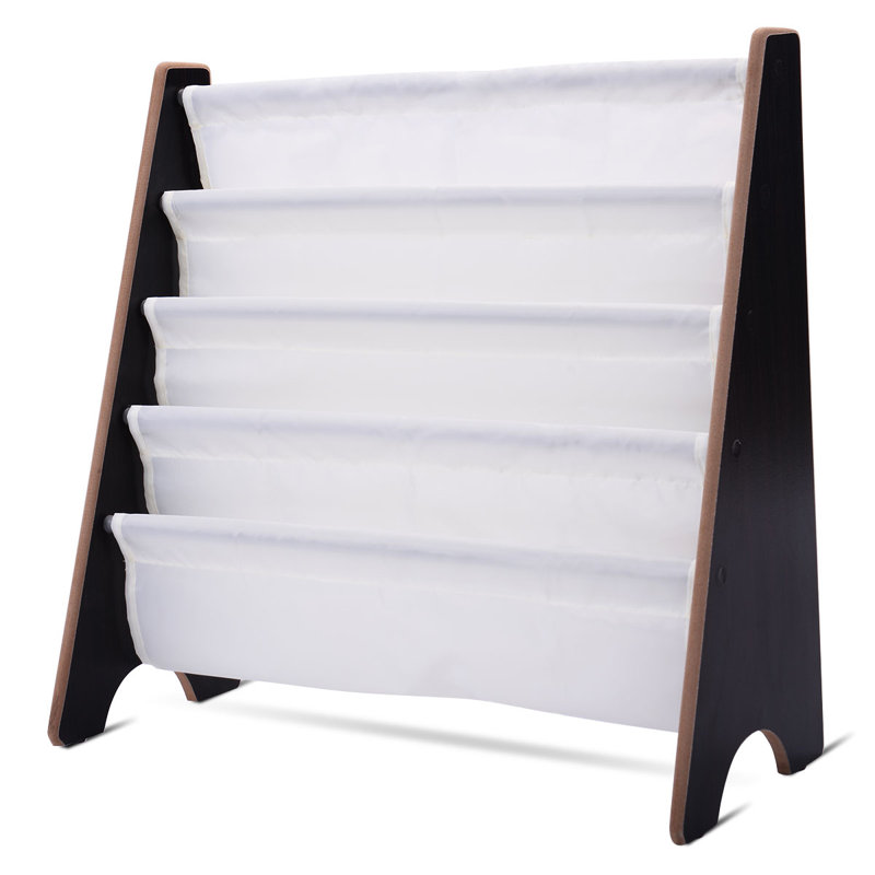 Kamille 60cm H X 62cm W Kids Book Display, White/Black
