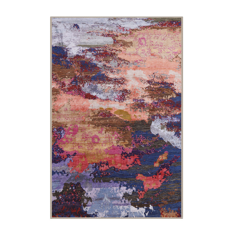 Abstract Indoor Rug, Rectangle 4' x 6'