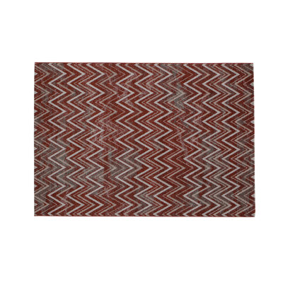 Tapis Pune, rouge / beige
