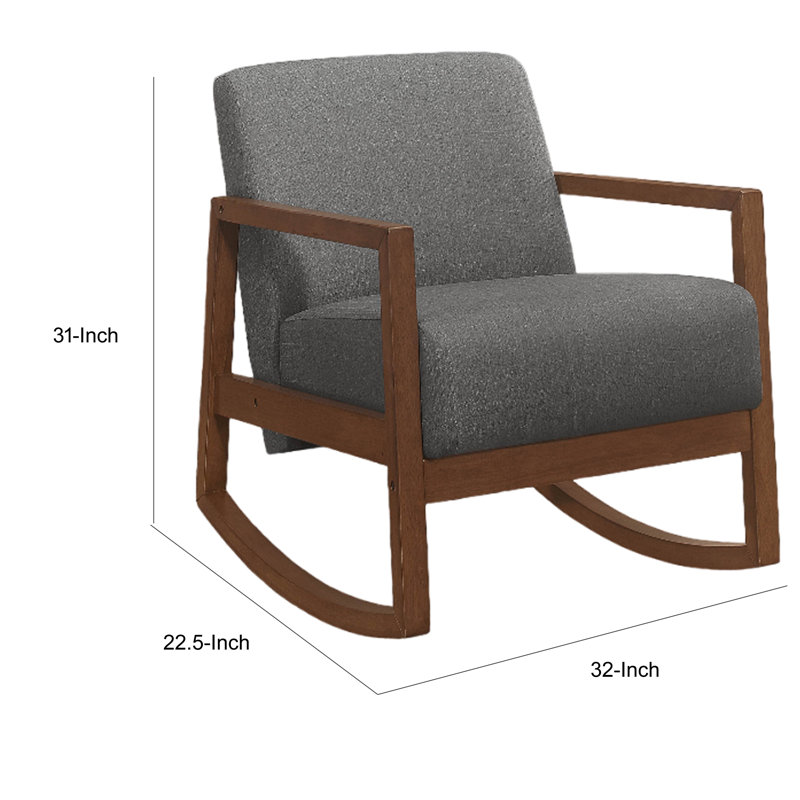 Fauteuil de 32 po de largeur, Tissu gris performance