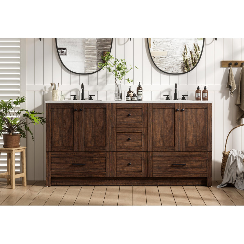 Soma 66 inch Double Bathroom Vanity_Farmhouse / Country_VF2866, Expresso