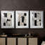 ABSTRACT Series CCGLV III - Impression sur mesure de qualité supérieure avec mat - 3 pièces-485547213-485547209