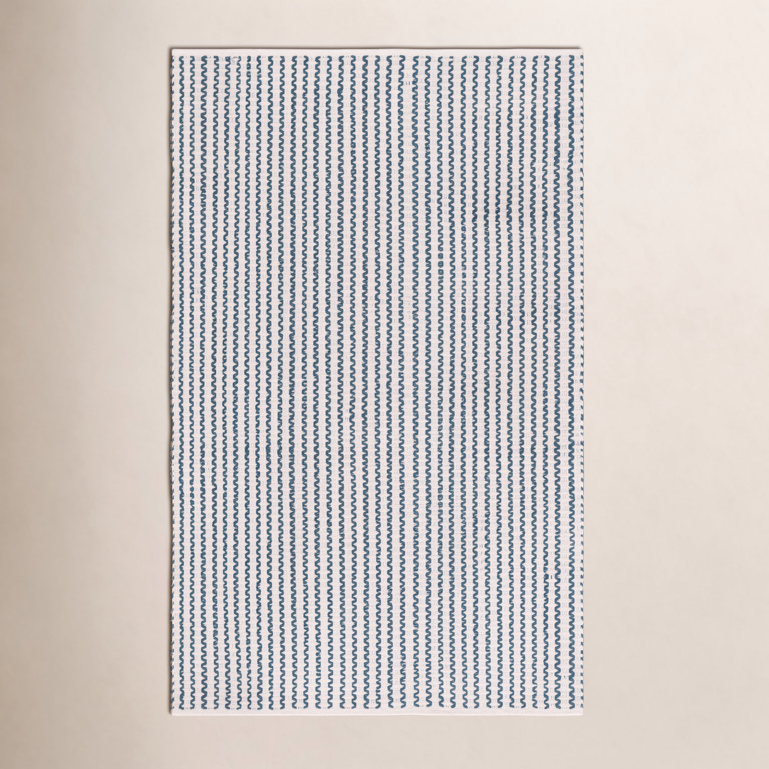 Hand-Woven Chevron Cotton Rug, Rectangle 8' x 10'