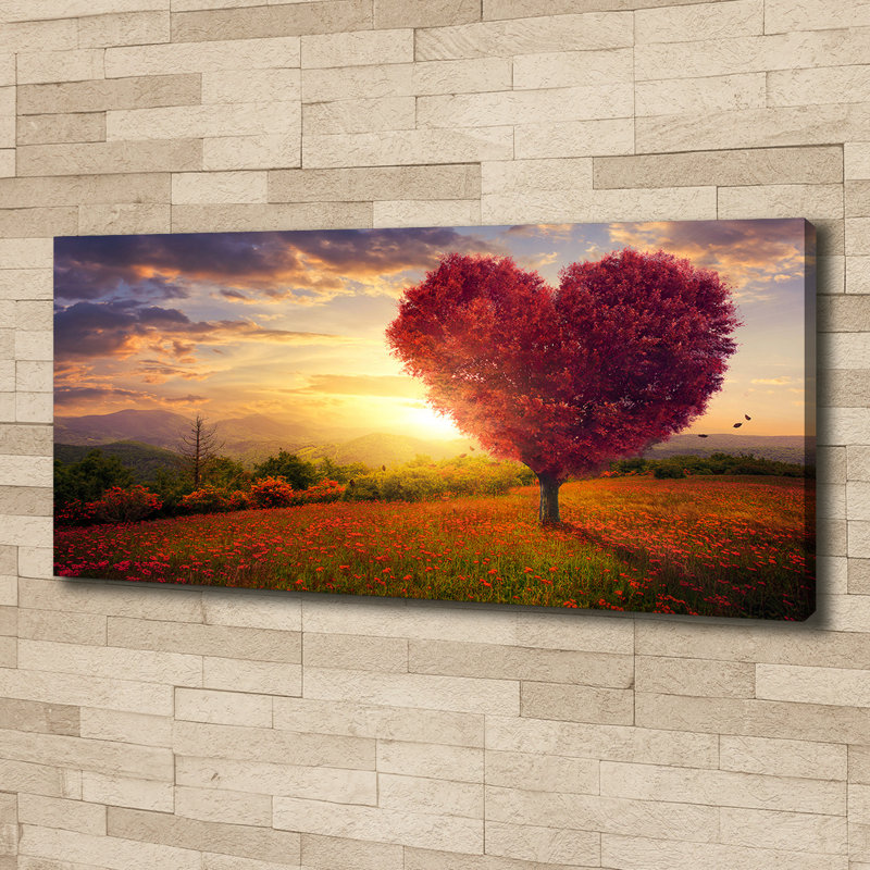 Tree Field Heart - Wrapped Canvas Print