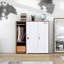 Armoire de rangement à 3 portes avec tablettes et serrure à clé