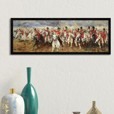 Scotland For Ever! 1881 by Lady Butler - Panoramic Painting on Canvas