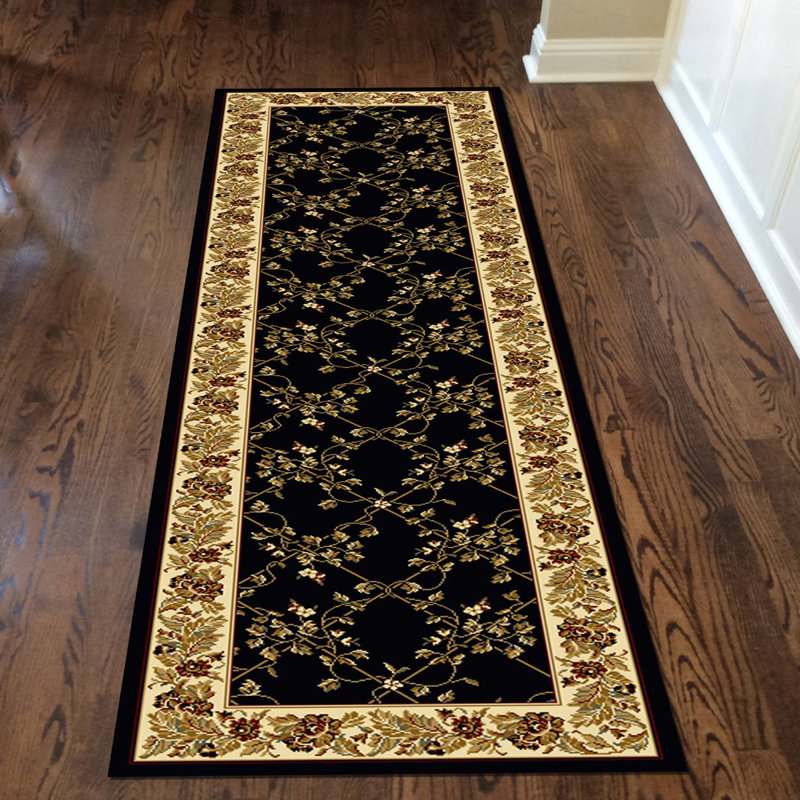 Tapis noir North Charleston, Tapis de couloir 2 pi 2 po x 8 pi