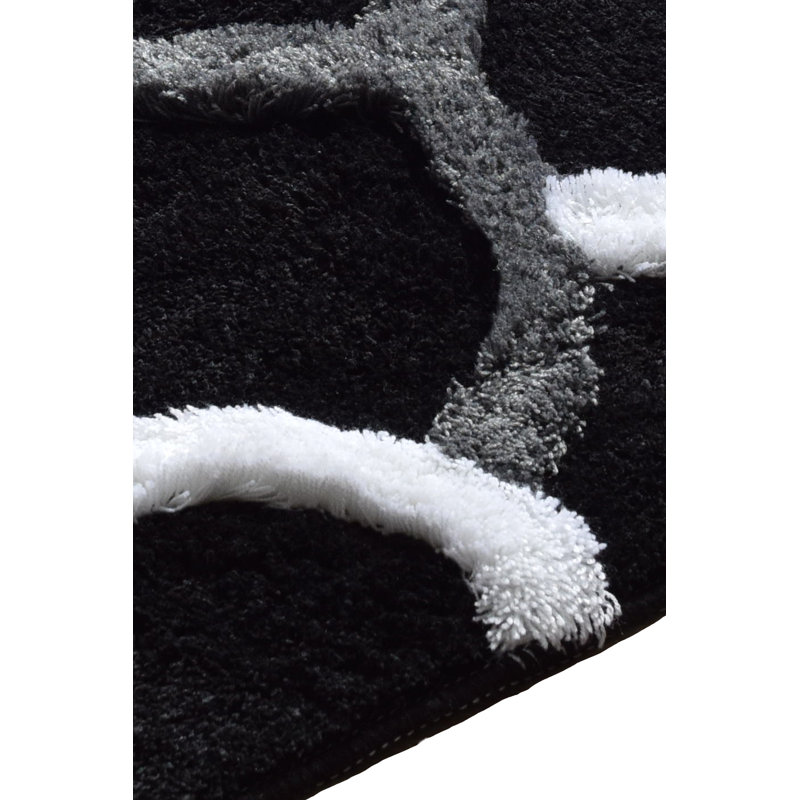 Ensemble de tapis de bain 3 pièces Boldt, Noir / gris / blanc