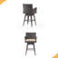 Tabouret de bar rotatif moderne en osier avec pieds fuselés, 1 pièce