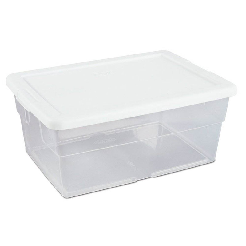 Sterilite 6 Qt Clear Storage Tote & 16 Qt Clear Storage Tote