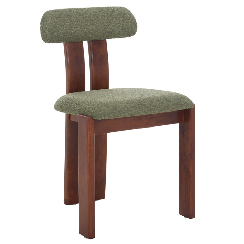 Thalweg Boucle Dining Chair, Sage, Walnut