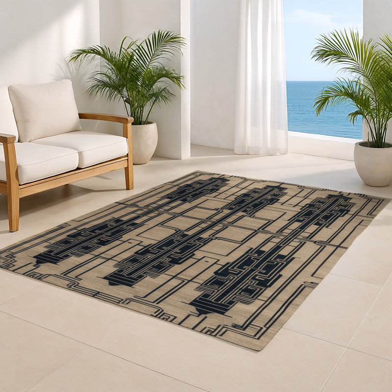 Tapis intérieur et extérieur ArtDeco, Rectangulaire 2 pi x 3 pi