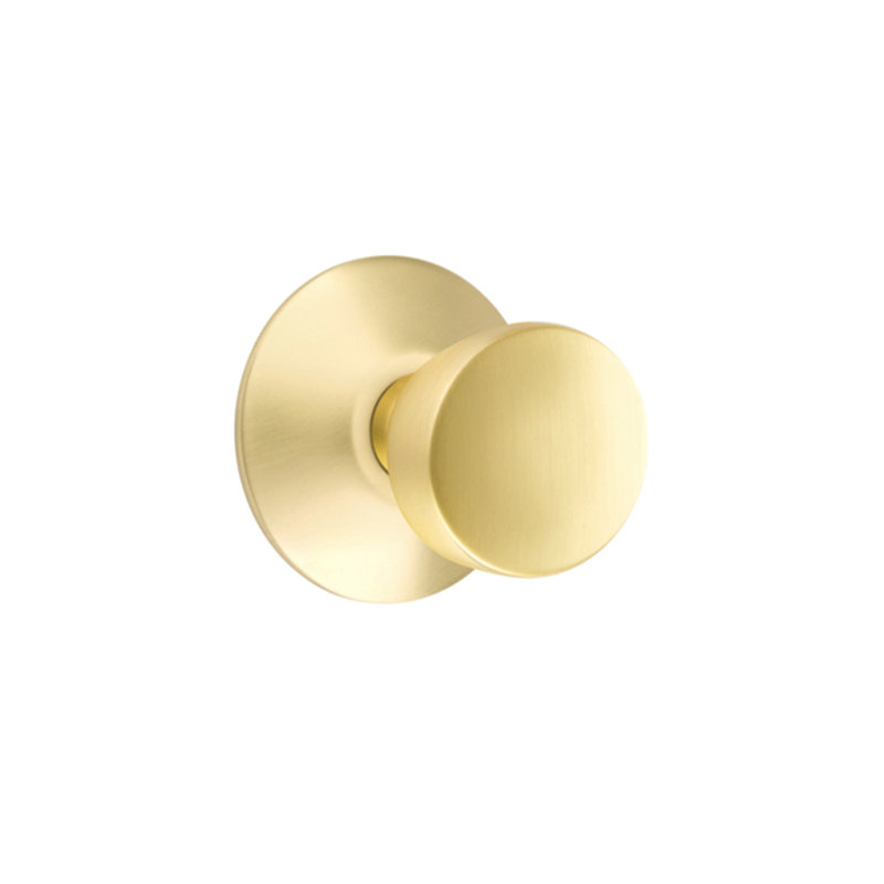 Double Dummy Laurent Knob with Modern Rose, Satin Brass