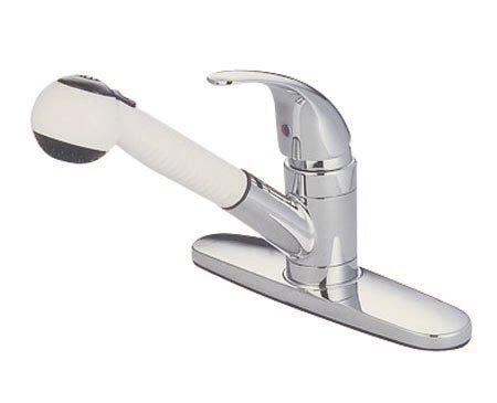 Daytona Single Handle Centerset Kitchen Faucet with Pull Out Spray with Legacy Handle