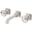 Two Handle Lavatory Wall Faucet - Wheel Handle-1429850716